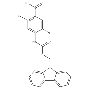 2-chloro-4-({[(9H-fluoren-9-yl)methoxy]carbonyl}amino)-5-fluorobenzoic acid结构式