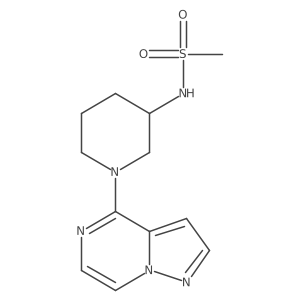 N-(1-{pyrazolo[1,5-a]pyrazin-4-yl}piperidin-3-yl)methanesulfonamide结构式