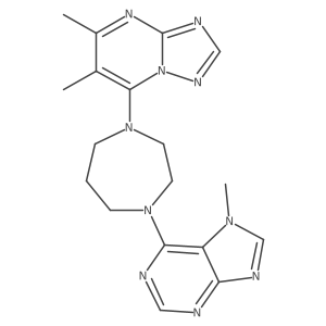 6-(4-{5,6-dimethyl-[1,2,4]triazolo[1,5-a]pyrimidin-7-yl}-1,4-diazepan-1-yl)-7-methyl-7H-purine Structure