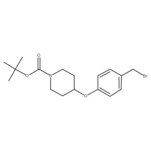tert-Butyl 4-(4-(bromomethyl)phenoxy)piperidine-1-carboxylate结构式