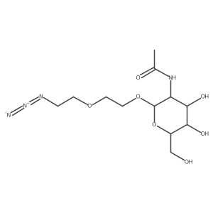 2-(2-Azidoethoxy)ethyl-2-acetamido-2-deoxy-beta-D-glucopyranoside结构式