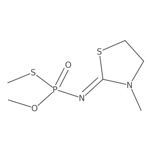 2-(Methoxy(methylthio)phosphinylimino)-3-methyl-1,3-thiazoline结构式