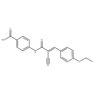 4-[2-Cyano-3-(4-ethoxyphenyl)prop-2-enamido]benzoic acid Structure