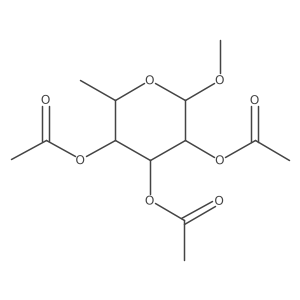 (2S,3R,4S,5S,6R)-2-Methoxy-6-methyltetrahydro-2H-pyran-3,4,5-triyl triacetate Structure