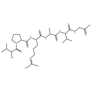 Glycine, L-valyl-L-prolyl-L-arginyl-L-alanyl-L-valyl-结构式