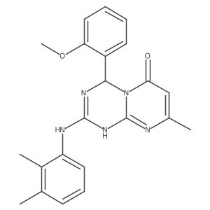 2-[(2,3-dimethylphenyl)amino]-4-(2-methoxyphenyl)-8-methyl-4H-pyrimido[1,2-a][1,3,5]triazin-6-ol结构式