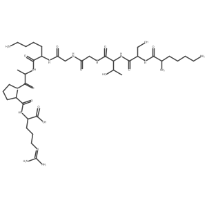 L-Lysyl-L-seryl-L-threonylglycylglycyl-L-lysyl-L-alanyl-L-prolyl-N~5~-(diaminomethylidene)-L-ornithine Structure