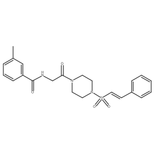 3-methyl-N-{2-oxo-2-[4-(2-phenylethenesulfonyl)piperazin-1-yl]ethyl}benzamide Structure