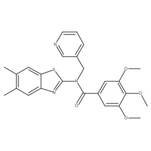 N-(5,6-dimethylbenzo[d]thiazol-2-yl)-3,4,5-trimethoxy-N-(pyridin-3-ylmethyl)benzamide Structure