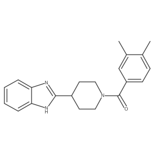 (4-(1H-benzo[d]imidazol-2-yl)piperidin-1-yl)(3,4-dimethylphenyl)methanone结构式