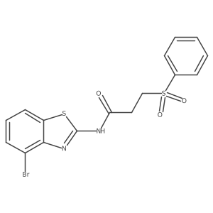 N-(4-bromobenzo[d]thiazol-2-yl)-3-(phenylsulfonyl)propanamide结构式