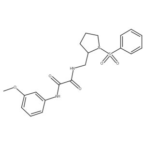 N1-(3-methoxyphenyl)-N2-((1-(phenylsulfonyl)pyrrolidin-2-yl)methyl)oxalamide Structure