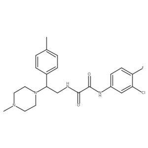 N1-(3-chloro-4-fluorophenyl)-N2-(2-(4-methylpiperazin-1-yl)-2-(p-tolyl)ethyl)oxalamide Structure