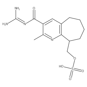 (3-(Carbamimidoylcarbamoyl)-2-methyl-6,7,8,9-tetrahydro-5H-cyclohepta[b]pyridin-9-yl)methyl hydrogen sulfate Structure