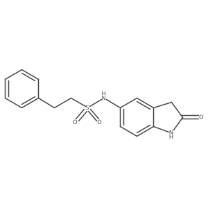 N-(2-oxoindolin-5-yl)-2-phenylethanesulfonamide结构式