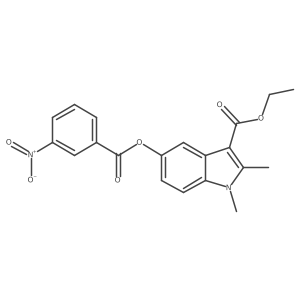 3-(Ethoxycarbonyl)-1,2-dimethylindol-5-yl 3-nitrobenzoate结构式