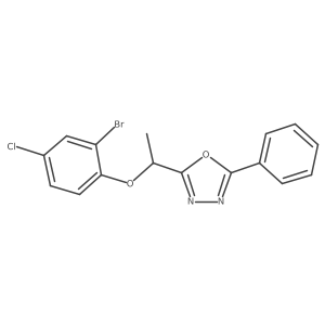 2-[1-(2-Bromo-4-chlorophenoxy)ethyl]-5-phenyl-1,3,4-oxadiazole Structure