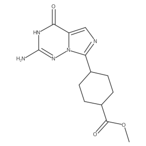 Methyl trans-4-(2-amino-4-oxo-3,4-dihydroimidazo[5,1-f] [1,2,4]triazin-7-yl)cyclohexanecarboxylate Structure