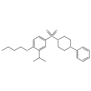 1-{[4-Butoxy-3-(methylethyl)phenyl]sulfonyl}-4-phenylpiperazine结构式