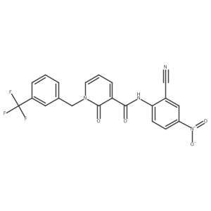 N-(2-cyano-4-nitrophenyl)-2-oxo-1-(3-(trifluoromethyl)benzyl)-1,2-dihydropyridine-3-carboxamide Structure