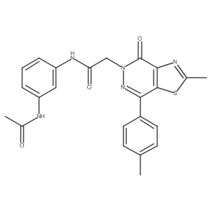 N-(3-acetamidophenyl)-2-(2-methyl-4-oxo-7-(p-tolyl)thiazolo[4,5-d]pyridazin-5(4H)-yl)acetamide Structure
