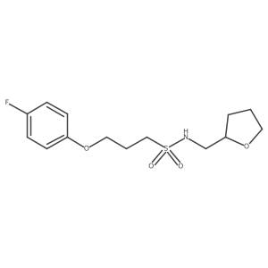 3-(4-fluorophenoxy)-N-((tetrahydrofuran-2-yl)methyl)propane-1-sulfonamide Structure