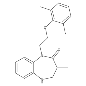 1-(2-(2,6-dimethylphenoxy)ethyl)-3-methyl-4,5-dihydro-1H-benzo[b][1,4]diazepin-2(3H)-one Structure