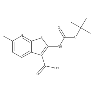 2-((tert-Butoxycarbonyl)amino)-6-methylthieno[2,3-b]pyridine-3-carboxylic acid Structure