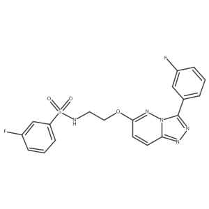 3-fluoro-N-(2-((3-(3-fluorophenyl)-[1,2,4]triazolo[4,3-b]pyridazin-6-yl)oxy)ethyl)benzenesulfonamide Structure