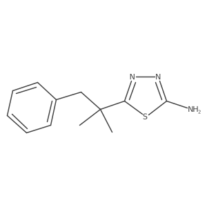 5-(2-Methyl-1-phenylpropan-2-yl)-1,3,4-thiadiazol-2-amine Structure