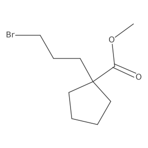 1-(3-Bromopropyl)Cyclopentane Carboxylic Acid Methyl Ester结构式