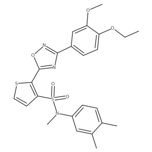 N-(3,4-dimethylphenyl)-2-[3-(4-ethoxy-3-methoxyphenyl)-1,2,4-oxadiazol-5-yl]-N-methylthiophene-3-sulfonamide Structure