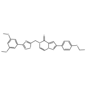 5-{[3-(3,5-dimethoxyphenyl)-1,2,4-oxadiazol-5-yl]methyl}-2-(4-ethoxyphenyl)-4H,5H-pyrazolo[1,5-a]pyrazin-4-one结构式