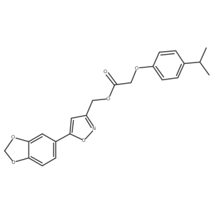 (5-(Benzo[d][1,3]dioxol-5-yl)isoxazol-3-yl)methyl 2-(4-isopropylphenoxy)acetate Structure