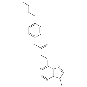 N-(4-butylphenyl)-2-({3-methyl-3H-[1,2,3]triazolo[4,5-d]pyrimidin-7-yl}sulfanyl)acetamide结构式