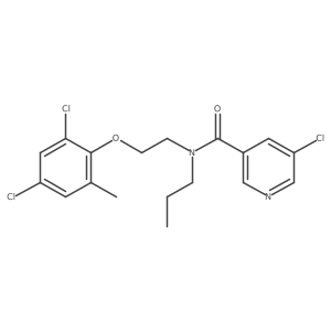 3-Pyridinecarboxamide,5-chloro-n-[2-(2,4-dichloro-6-methylphenoxy)ethyl]-n-propyl-结构式