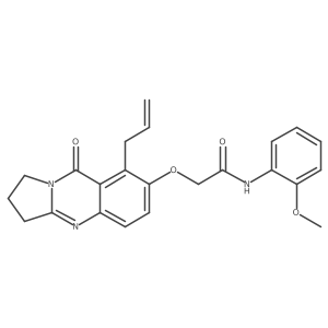 N-(2-methoxyphenyl)-2-{[9-oxo-8-(prop-2-en-1-yl)-1,2,3,9-tetrahydropyrrolo[2,1-b]quinazolin-7-yl]oxy}acetamide结构式