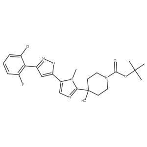 Tert-butyl 4-(5-(3-(2-chloro-6-fluorophenyl)isoxazol-5-yl)-1-methyl-1h-imidazol-2-yl)-4-hydroxypiperidine-1-carboxylate Structure