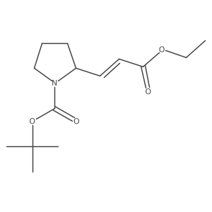 Tert-butyl 2-(3-ethoxy-3-oxoprop-1-enyl)pyrrolidine-1-carboxylate Structure