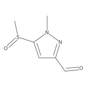 1-Methyl-5-(methylsulfinyl)-1H-pyrazole-3-carboxaldehyde结构式