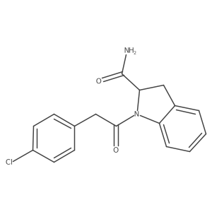 1-(2-(4-Chlorophenyl)acetyl)indoline-2-carboxamide Structure