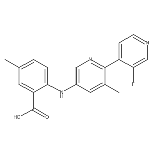 2-((3'-Fluoro-3-methyl-[2,4'-bipyridin]-5-yl)amino)-5-methylbenzoic acid结构式