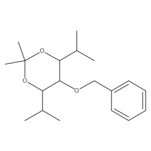 1,3-Dioxane, 2,2-dimethyl-4,6-bis(1-methylethyl)-5-(phenylmethoxy)-, (4I+/-,5I(2),6I+/-)-结构式