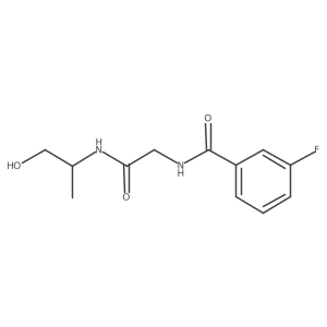 3-Fluoro-N-[2-[(2-hydroxy-1-methylethyl)amino]-2-oxoethyl]benzamide Structure