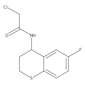 2-chloro-N-(6-fluoro-3,4-dihydro-2H-thiochromen-4-yl)acetamide结构式