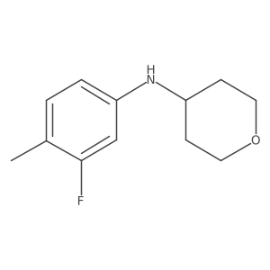 N-(3-fluoro-4-methylphenyl)oxan-4-amine结构式