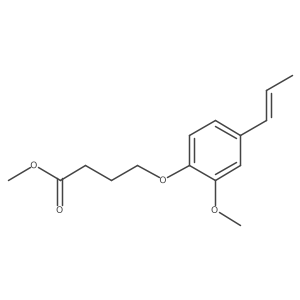 Methyl 4-[2-methoxy-4-(prop-1-en-1-yl)phenoxy]butanoate结构式