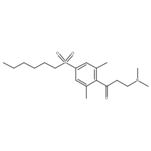 3-(Dimethylamino)-1-(4-(hexylsulfonyl)-2,6-dimethylphenyl)propan-1-one Structure