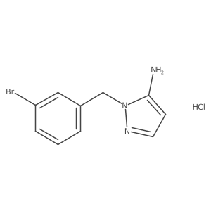 1-[(3-bromophenyl)methyl]-1H-pyrazol-5-amine hydrochloride Structure