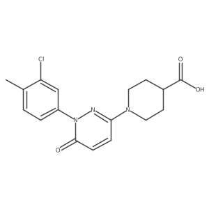 1-[1-(3-Chloro-4-methylphenyl)-6-oxo-1,6-dihydropyridazin-3-yl]piperidine-4-carboxylic acid结构式